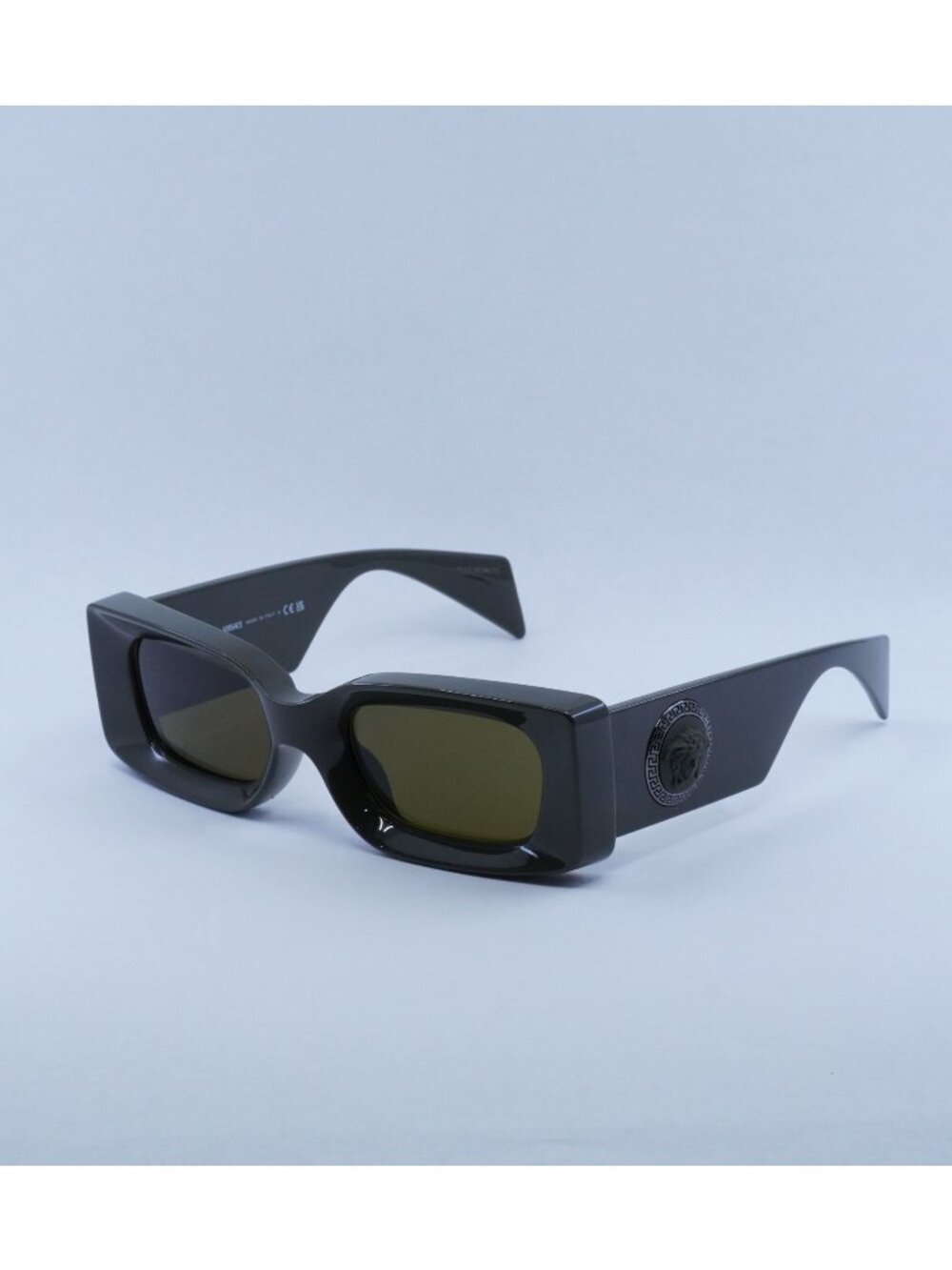 Versace VE4474U 549173 Sunglasses Olive Rectangle Frame, Brown Lenses